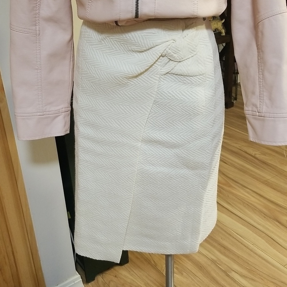 Giorgio Armani GORGEOUS Wool Blend Faux Wrap Skirt Size 12